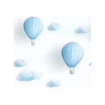 Bulutlar Balonlar Desen Çocuk Odası Poster Duvar Kağıdı