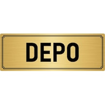 Metal Yönlendirme Levhası, Departman Kapı İsimliği Depo 10x20 cm Altın Renk