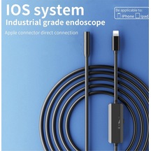 Eco Port Endoskop Yılan Video Kamera Ios Uyumlu Led Li 10 Metre 7 Mm Sert Kablo 2mp Full Hd