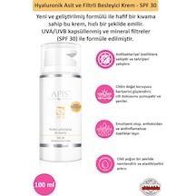 Apis Natural Hyaluronik Asit İçerikli Koruyucu Güneş Kremi SPF30 100 ML