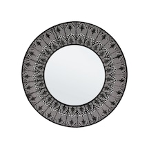 Larjam Motifli Duvar Aynası Siyah Ç 70cm Siyah