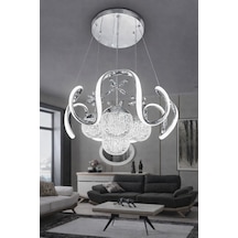 Arya Xl Kristal Cam 4 Top Modern Sarkıt Led Avize Çok Renkli