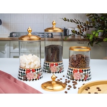 Roy Kıng Floral 3'lü Kavanoz Seti