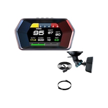 Obd + Obd 2 + Gps Çift Modlu Araç Hud Lcd Ekranlı Akıllı Gösterge Ve Arıza Tespit Cihazı Oto Kokusu Hediye