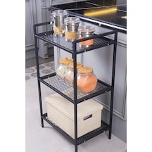Mudesa Mds3tels002 Metal Mutfak Malzeme Rafı Metal Organizer Dekoratif Çok Amaçlı Tel Dolap Çok Renkli