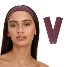 2li Kadın Saç Bandı Bandana Pamuk Likralı Spor Headband Vişne