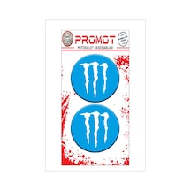 Monster 3d Kabartmalı Damla Logo Sticker 5cm 06