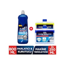 Finish Bulaşık Makinesi Parlatıcı 800 ML+ Makine Temizleyici Sıvı 2 x 250 ml