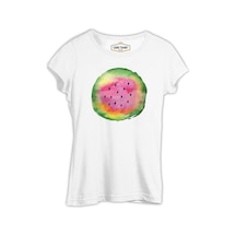 Eat When Summer - Karpuz Beyaz Kadın Tshirt 001