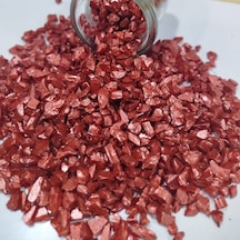 Dekoratif Gerçek Cam Kırığı 4-8 Mm Arlığında 50 Gr Kırmızı