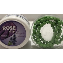 Rosecity 135ML Lavanta Krem Alana 99'lu Gül Kokulu Açık Yeşil Tesbih Hediye