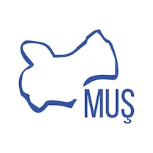 Muş Harita Araba Sticker 17x17 Cm Mavi