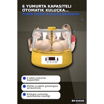 Kuluçka Makinesi 6 Yumurta Kapasiteli Otomatik Çevirmeli Ev Tipi Elektrikli Bx-316162