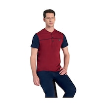 Over Sleep By Poleren Over Sleep 2353 Erkek Kısa Kol Büyük Beden Süprem Pijama Takım L-xl-xxl-3xl Bordo