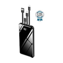 10.000 Mah Dijital Göstergeli Çoklu Kablolu Powerbank