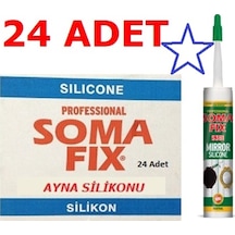 24 Adet 320 Gr Ayna Şeffaf Silikon Nötr Somafıx Kararma Yapmaz Şeffaf