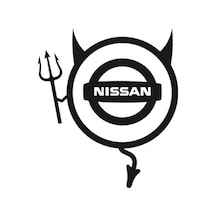 Nissan Araba Komik Şeytan Sticker Yapıştırma