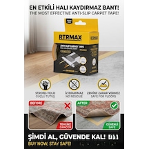 50 Mm X 5 Metre Halı Kaydırmaz Bant Çift Taraflı Güçlü Yapışkan Halı Sabitleme Bandı