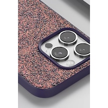 Onegif Apple iPhone Uyumlu  16 Pro Max Uyumlu Bright Simli Kapak - Gümüş