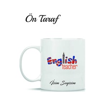 İngilizce Öğretmeni Kişiye Özel Tasarım Kupa Bardak Beyaz