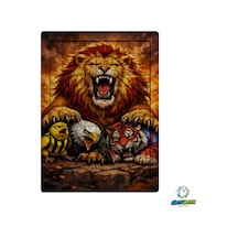 Ghostbastır Design Galatasaray Aslan 99 Parça Ayaklı Puzzle Dekoratif Çocuk Yapbozu 0158