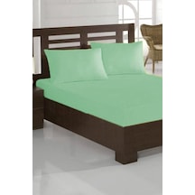 Clasy Tek Kişilik %100 Pamuklu Lastikli Çarşaf + 1 Adet Yastık Kılıfı 100 X 200 Su Yeşili