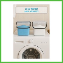 Vaveni 2 Li Multibox Deterjanlık Kutusu & Banyo Düzenleyici & Saklama Kutusu 6 Lt Şeffaf Arz