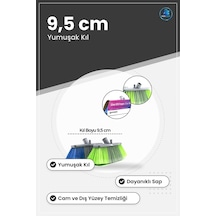 Oto Yıkama Fırçası Yumuşak Kıl 9,5 Cm Dayanıklı Sap Araç Cam Dış