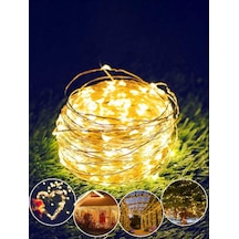 Güneş Enerjili - Solar 100 Led 12 Metre 7 Mod Işik Zinciri