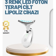 Cilt Yenileyici Şarjlı Güzellik Aleti Pozitif/negatif İyon, Titreşimli Masaj Ve Kırmızı-mavi-yeşil Işıkla