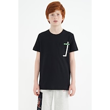 Tommylife Tommy Life Lacivert Cep Detaylı O Yaka Standart Kalıp Erkek Çocuk T-shirt - 11120 Lacivert