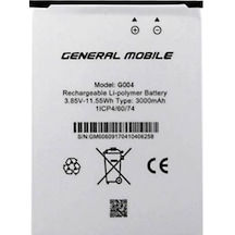 General Mobile Gm6 A Kalite Batarya G004 - 3000 Mah Gns2686076