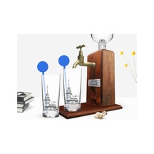 Kişiye Özel Renkli Baskılı Kız Kulesi Tasarımlı İkili Vodka Barda