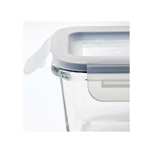 3 Adet Cam Saklama Kabı Seti 180 Ml, Kare-vakumlu Mini Kaplar 7009