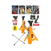 2000kg Kapasiteli 4 Ayaklı Kriko Standı + 4'lü Bijon Seti