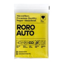 Roro Auto Everest Çift Taraflı Mikrofiber Araç Kurulama Bezi & Oto Yıkama Havlusu 30X60 Sarı