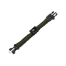 Jokmae Koyu Yeşil Paracord Acil Durum Bilekliği - Şişe Açacağı Diğer