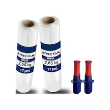 Şeffaf El Tipi Palet Streç Film 17 Mikron 300 M 2'li + El Aparatı