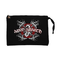 Amon Amarth Black and Red Siyah Clutch Cüzdan / El Çantası Siyah