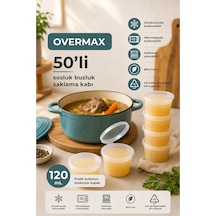 50 Adet 120 Ml Sızdırmaz Kapaklı Saklama Kabı Mini Saklama Kabı, Buzluk Kabı, Sosluk, Et & Kemik Suyu Kabı 50 Adet - 865787108 50 Adet
