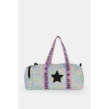 İcone Bag Çocuk Yıldız Logolu Spor Çanta, Çocuk Spor Çanta, Fermuarlı Detaylı Çocuk Spor Çanta Su Yeşili