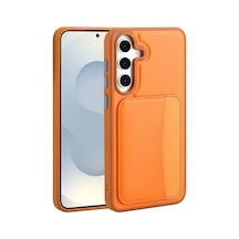 Zore Galaxy A36 Kılıf Kartlıklı Zore X-kart Silikon Kapak - Turuncu