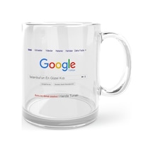 Kişiye Özel Google Şehrin En Güzel Kızı Cam Kupa Bardak - 1