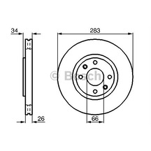 Bosch 0986479w69 Bosch 0986478979 Ön Fren Aynası Corsa F-crosland X-mokka E-partner-berlıngo-307-207-208-2008-1007-308-c3-c3 Aırcross-- C4-c5-xsara-ds3 283x26x4dlxhavalı 4249.84-4249.18