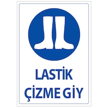 Lastik Çizme Giy Folyo Baskı Etiket