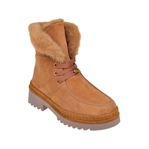 Guja Hakiki Deri Süet Kadın Bot Gj-25k433 Taba Süet Taba Suet