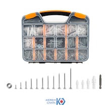Kerem 1032 Parça 17 Çeşit Vida Ve Dübel Seti 25CM