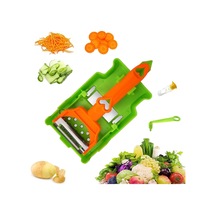 Cocororo Soyucu, Meyve Ve Sebze Soyucu, Pelador Çok Amaçlı Çift Cuchilla, Patates, Portakal, Limon İçin Julienne Şeritleri, Limon Sıkacağı Ve Patates Spirali 1 Adet Siyah