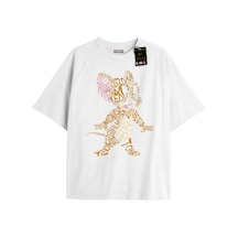 Flood Of Style Beyaz Oversize T-shirt Jerrr Özel Tasarım