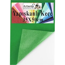 Yapışkanlı Keçe 35x50 Cm 1 Adet 2.0 Mm Kendinden Yapışkanlı Renkli Hobi Keçesi Elişi Keçe Kumaşı Anasınıfı Kreş Etkinlik Yeşil